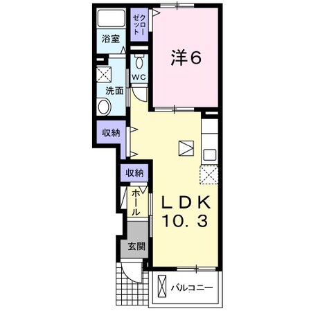 衣摺加美北駅 徒歩8分 1階の物件間取画像